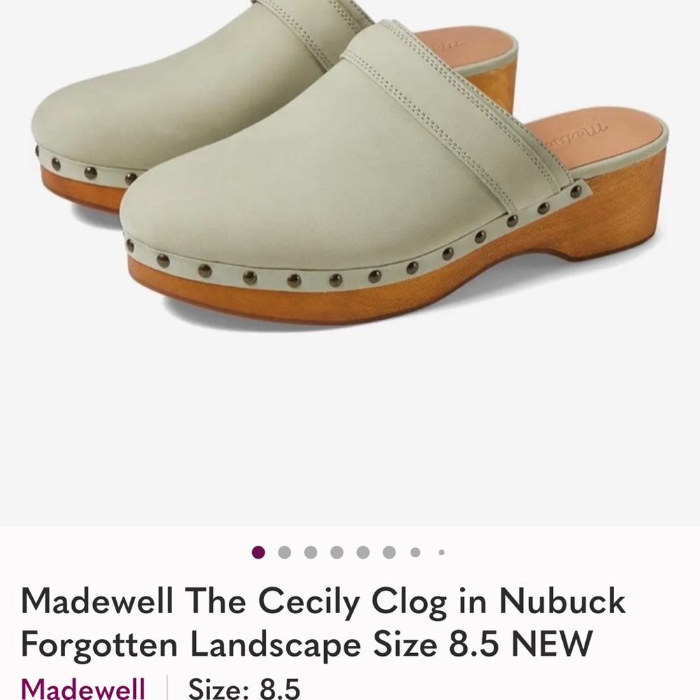 Madewell Nubuck Clogs in Cream